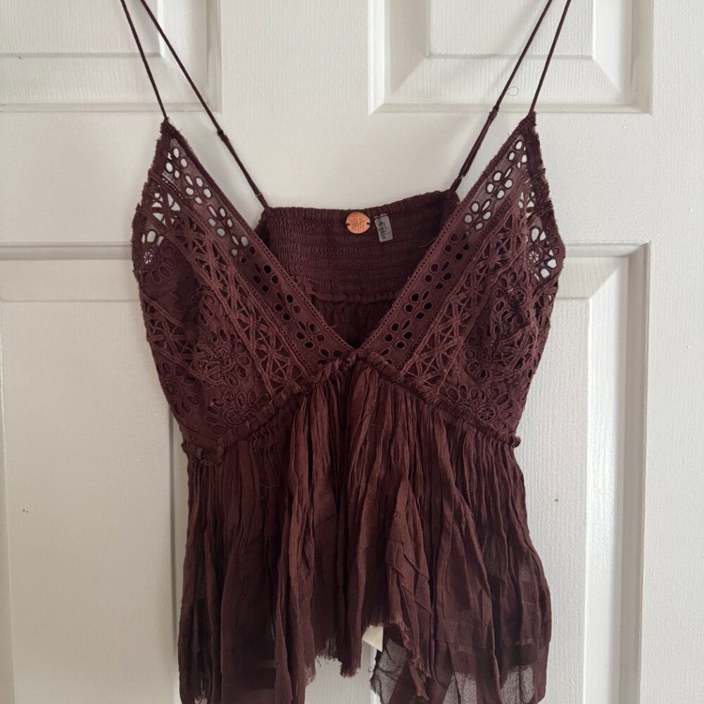 Free People Boho Lace Crochet Tank – Size L
